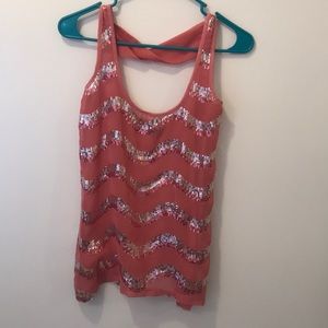 Vanity sequin tank top
